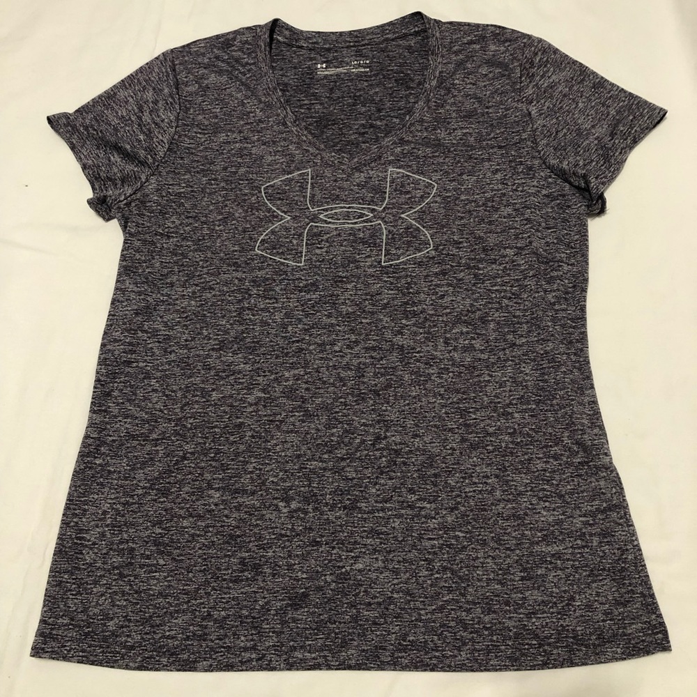 Under Armour Heatgear purple‎ women’s Shirt Sz LG - Picture 3 of 7